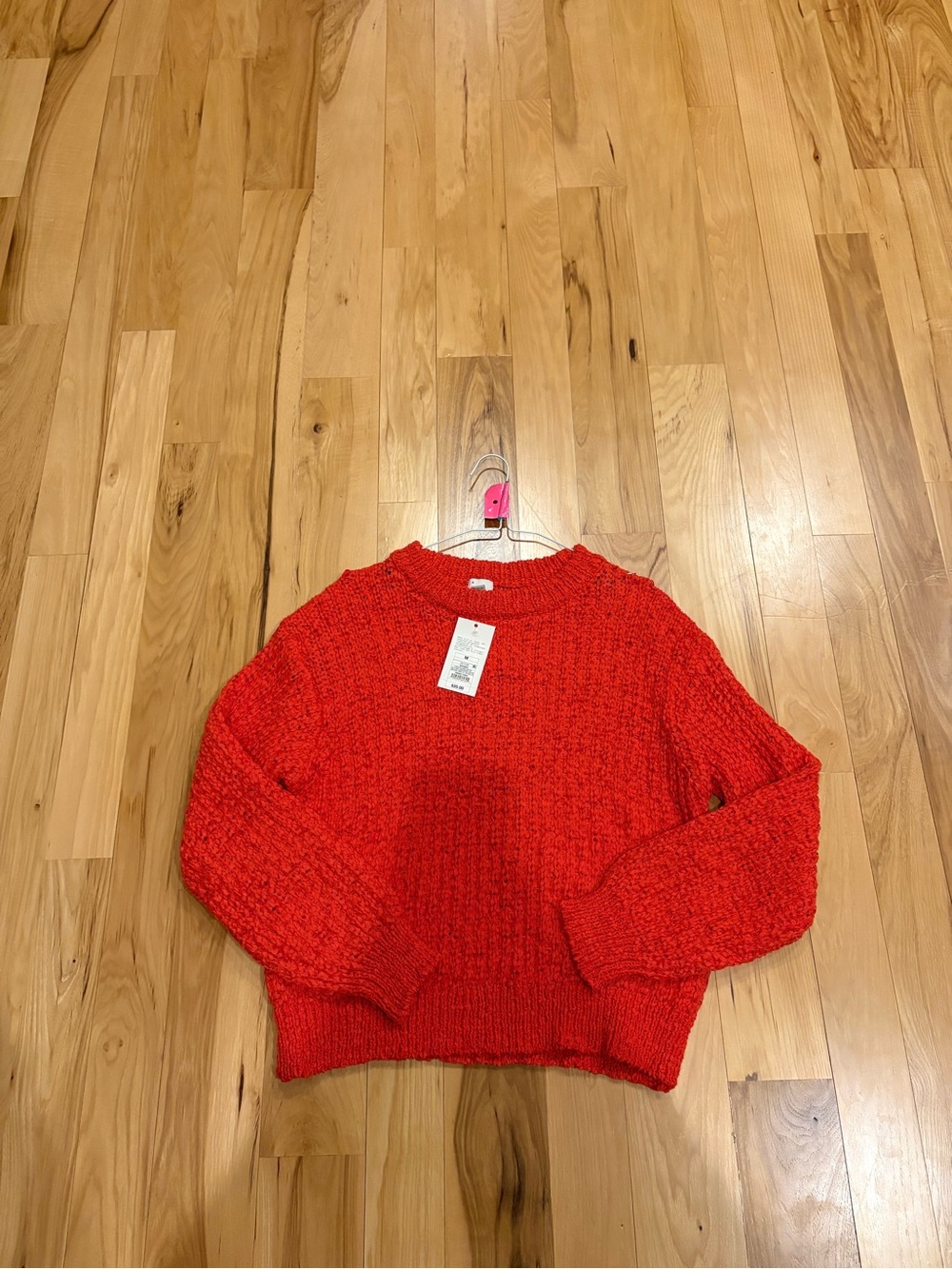 a new day Auburn/Clemson Orange Chunky Crewneck Sweater